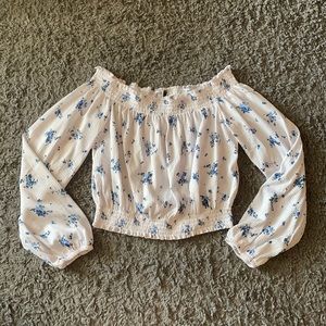 Floral Long Sleeve Crop
